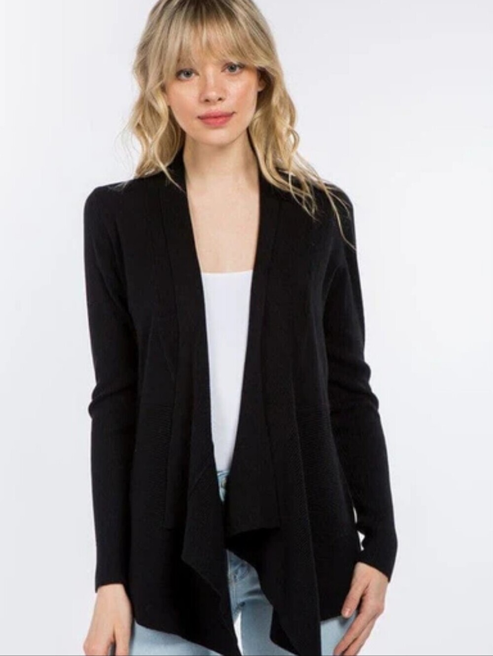 Eileen Fisher Silk Blend Waterfall Cardigan